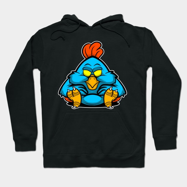 sitting rooster Hoodie by Behold Design Supply